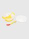 Тарелка на присоске с крышкой и термоложкой Мегазайка 0100 Желтый (2000990576910)