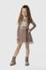 Платье с принтом для девочки Pop Fashion 7342 110 см Капучино (2000990154187D)