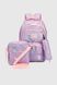 Рюкзак шкільний+сумка+гаманець для дівчинки 732-10 Фіолетовий (2000990630780A)