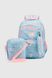 Рюкзак шкільний+сумка+гаманець для дівчинки 732-10 Блакитний (2000990630797A)