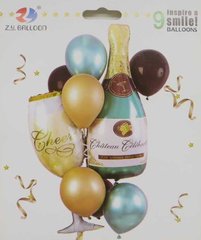 Магазин взуття Набір фольгованих кульок "Cheers-келих, шампанське" 1212-28