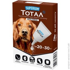 Магазин взуття Тотал SUPERIUM протипаразитні краплі на загривку для собак, 20-30 кг
