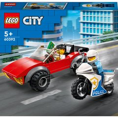 Магазин взуття Конструктор LEGO City Переслідування автомобіля на поліцейському мотоциклі 60392
