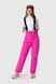 Штани на шлейках для дівчинки A-28 140 см Рожевий (2000990081063W)