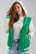 Куртка однотонная женская 757 2XL Зеленый (2000990318381D)