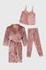 Комплект халат+пижама женский Nicoletta 87093 S Пудровый (2000990389084А)