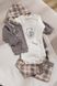 Костюм (боди+кофта+штаны) для мальчика Mini Papi 0420 68 см Серый (2000990483485D)