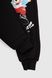 Спортивні штани з принтом для хлопчика Pitiki 9791 Ведмедик 110 см Чорний (2000990046741W)