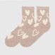 Носки для девочки V&T ШДК144-024 Сердечки 22-24 Бежевый (2000990201805A)