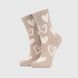 Шкарпетки для дівчинки V&T ШДК144-024 Сердечка 16-18 Бежевий (2000990201775A)