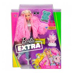 Магазин обуви Кукла Barbie "Экстра" в розовом пушистом жакете GRN28 (887961908480)