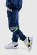 Спортивні штани для хлопчика манжет з принтом Hees 2035 104 см Петроль (2000990162229W)