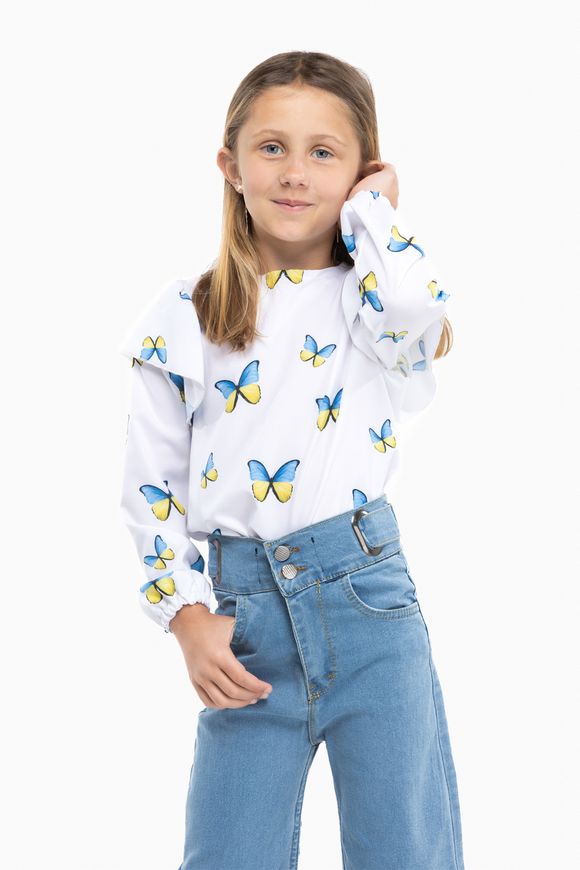 Магазин взуття Блуза з візерунком для дівчинки Метелик