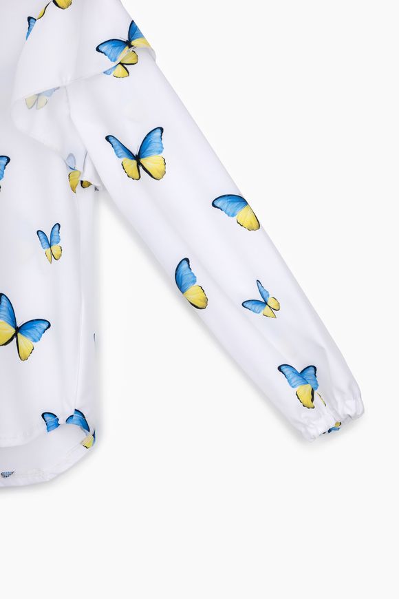 Магазин обуви Блуза с узором для девочки Бабочка