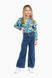 Блуза з візерунком для дівчинки MyChance Метелик Синій 140 см Різнокольоровий (2000989804550D)