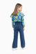 Блуза з візерунком для дівчинки MyChance Метелик Синій 128 см Різнокольоровий (2000989804536D)