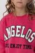 Світшот з принтом для дівчинки ANGELOS LX-298 158 см Малиновий (2000990214638W)