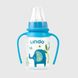 Бутылочка круглая Lindo LI146 с силиконовой соской Голубой (2000990122537)