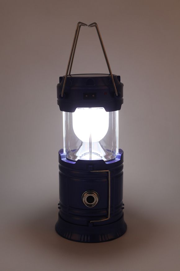 Магазин обуви Кемпинговый LED фонарь, Синий MH-5800T с USB аккумуляторный с солнечной панелью MH-5800T
