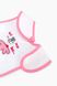 Слюнявчик для девочки Buude 7455 22х32 см Розовый (2000989426721)