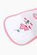 Слюнявчик для девочки Buude 7455 22х32 см Розовый (2000989426721)