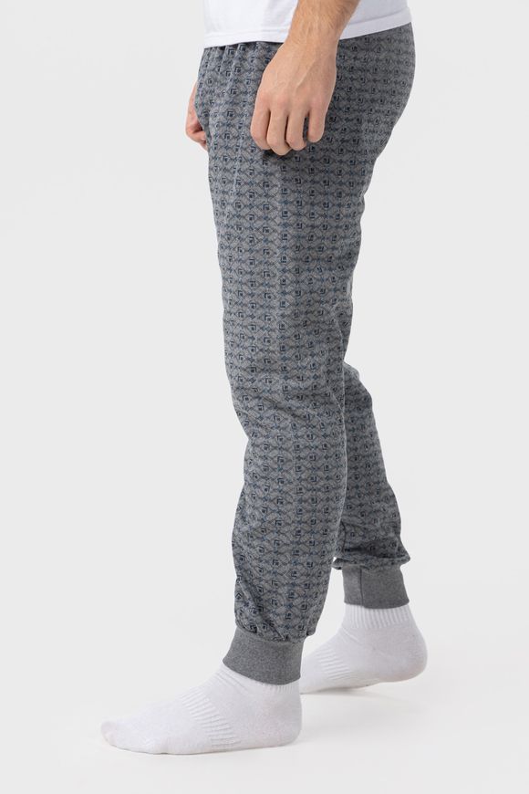 Магазин обуви Пижамные брюки мужские Ромб/серый
