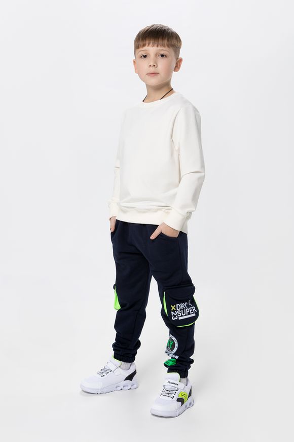 Магазин обуви Спортивные штаны для мальчика манжет с принтом 2035