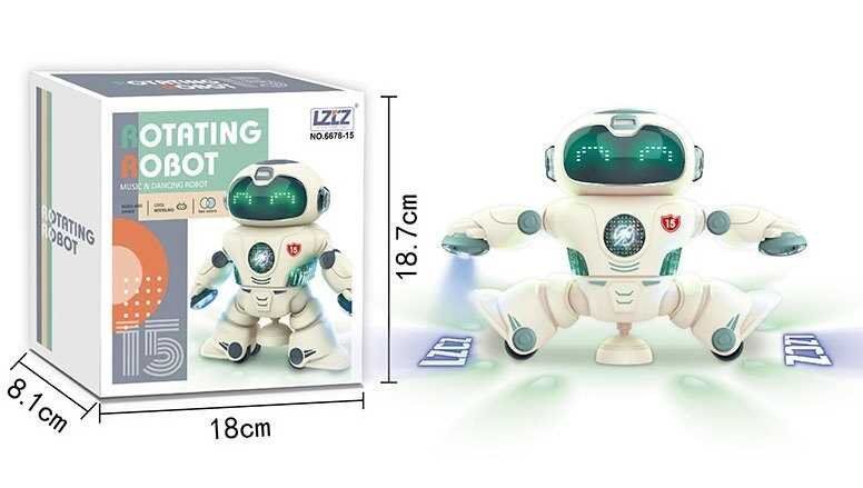 Магазин обуви Танцующий робот "LZCZ" Rotating Robot со световыми и звуковыми эффектами 6678-15 (2002007550562)