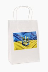 Магазин обуви Пакет патриотический "Флаг Украины, герб" 28 х 19 х 11 см, бумага