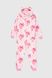 Піжама кігурумі для дівчинки Barwa 0230 Сердечки 40 Рожевий (2000990206701A)