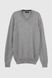 Пуловер однотонный мужской FIGO 6976 XL Светло-серый (2000989965190)