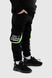 Спортивные штаны для мальчика манжет с принтом Hees 2035 104 см Черный (2000990162144W)