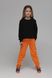 Спортивні штани прямі однотонні для дівчинки SAFARI 60187 134 см Помаранчевий (2000989505938D)