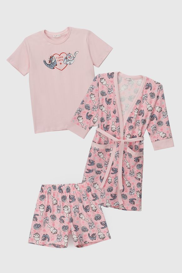 Магазин обуви Комплект халат+пижама для девочки 85659