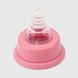 Пляшка кругла Lindo LI143 з силіконовою соскою Рожевий (2000990122513)