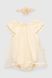 Боди-платье нарядное Mini born 3419 80 см Бежевый (2000990265050A)