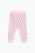 Костюм малявка для дівчинки Mini Papi 6636 реглан + кофта + штани 62 см Рожевий (2000989642480D)