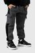 Спортивні штани для хлопчика манжет з принтом Atescan 1104 152 см Графітовий (2000990223425W)