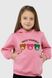 Худі з принтом для дівчинки Ecrin 4701 104 см Рожевий (2000990222121D)