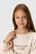 Світшот з принтом для дівчинки Viollen 5025 164 см Бежевий (2000990092168D)