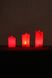 Набор LED свечей 3шт. 264 5х3,5см; 6,5х3,5см; 8х3,5см Красный (6922166372644)