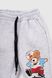Спортивні штани з принтом для хлопчика Pitiki 9791 Ведмедик 110 см Сірий (2000990046765W)