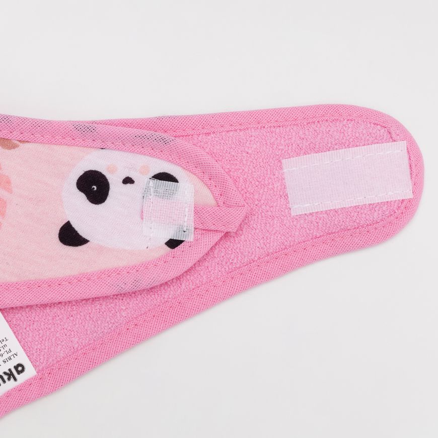 Магазин обуви Слюнявчик-шарф Панда розовый A1511