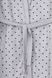 Комплект халат+сорочка жіночий MURAT KYZEY Горох Чорний L Сірий (2000989747758A)
