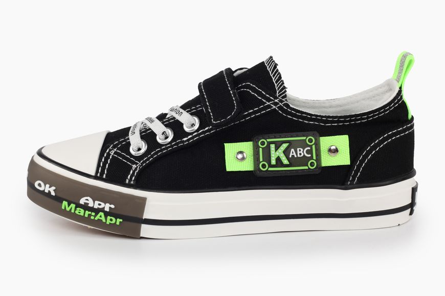 Магазин взуття Кеди K2067-1BLACK-GREEN