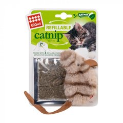 Магазин обуви Игрушка для котов GiGwi Мышка с кошачьей мятой Catnip 10 см