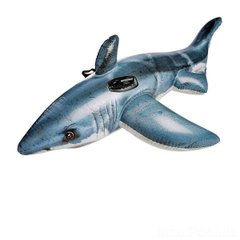 Магазин взуття Дитячий надувний пліт для катання Intex «біла акула» 57525 (6941057455259)