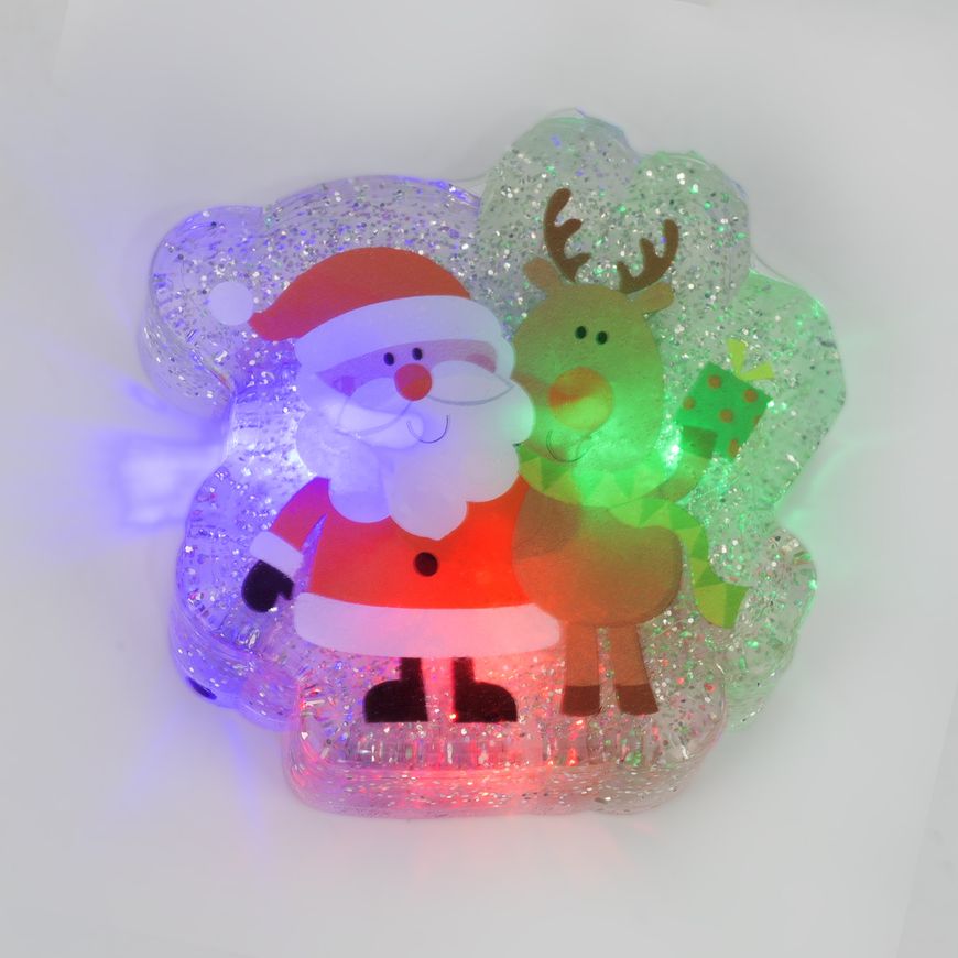 Магазин обуви Фонарик светодиодный рождественский "Дед Мороз и олень" XD52672
