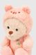 Мягкая игрушка Медвежонок JINGRONGWANJU 19 Розовый (2002013809807)
