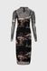 Платье с узором женское Noa Noa 9907 M/L Черный (2000990401892D)